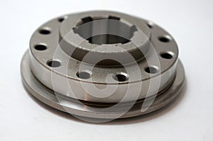 Metal flanges Turret, CNC milling industry. high precision steel machine part