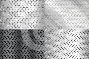 Metal flooring seamless pattern. Steel diamond plate