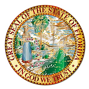 Metal Florida State Seal
