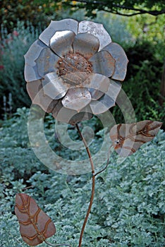 Metal Flower Sculpture