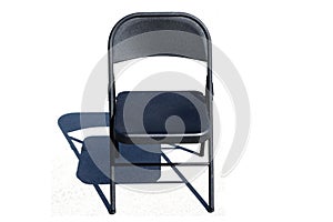 Metal Folding Chair. A classic black metal folding chair. Folding chairs are used for all types of events and gatherings. They