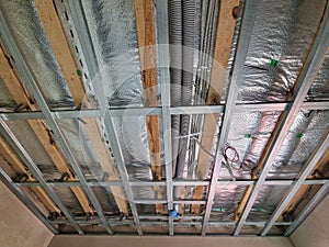 Metal frame for drywall ceilings