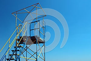 Metal frame of a lifesaver observation booth