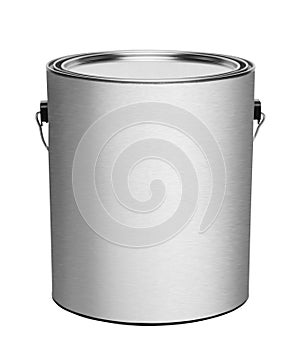 Metal gallon paint can, isolated