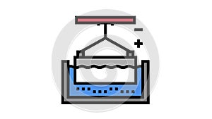 metal galvanization color icon animation