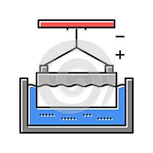 metal galvanization color icon vector illustration