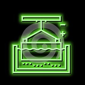 metal galvanization neon glow icon illustration