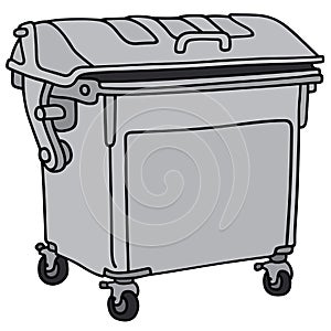 Metal garbage container