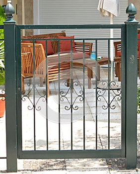 Metal gate of private house