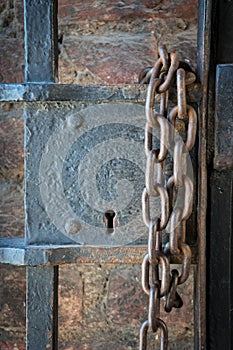 Metal Gate wioth Lock and Chain