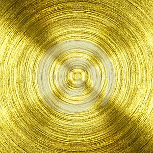 A metal Gold iron with circular texture background