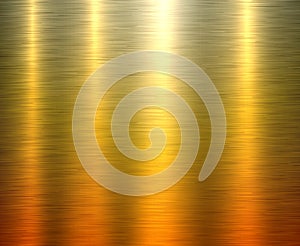 Metal gold steel background, brushed metallic texture plate pattern