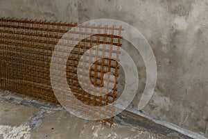 Metal grate for framework at construction site