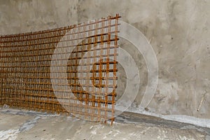 Metal grate for framework at construction site