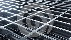 Metal grating pattern isolated on white background