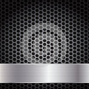 Metal Grid Background Template, Vector Illustration