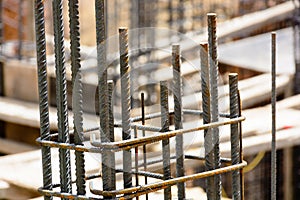 Metal grids used in the construction