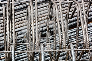 Metal grids used in a construction