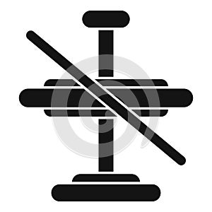 Metal gyroscope icon simple vector. Accelerometer orientation