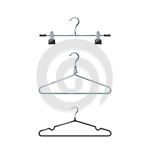 Metal Hangers, Durable Closet Essentials. Sleek And Sturdy, They Efficiently Organize Clothes, Preventing Wrinkles