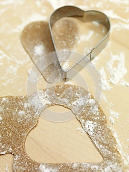 Metal heart gingerbread flour