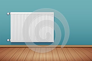 Metal Heating radiator in room