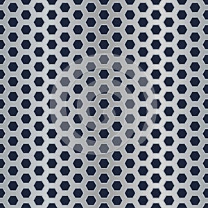 Metal hexagon perforated texture