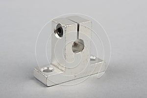 Metal holder on the gray background