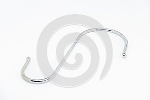 Metal hook isolated on a white background photo