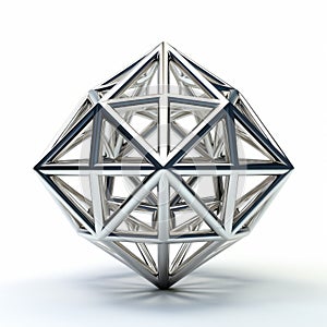 Metal Icosahedron: Symbolic Overload In Geometric Form photo