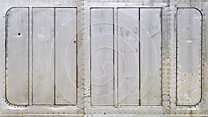 Metal industrial background with doors