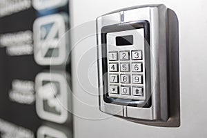 Metal intercom electronic access control door box with numeric keypad
