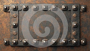 metal iron wall texture background with circle pattern