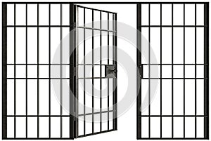 Metal jail bars