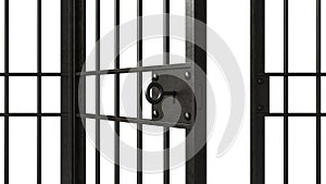 Metal jail bars