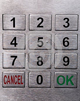 Metal keypad photo