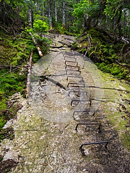 Metal Ladder in Stone, Exposed Trail, Appalachian Trail