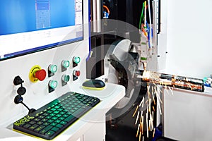 Metal laser cutting machine control panel