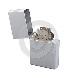 Metal Lighter Isolated