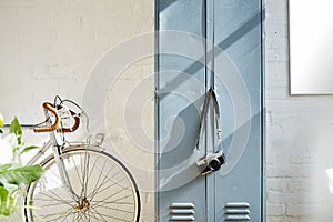 Metal locker studio interior