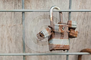 Metal locks. A bunch of locks. Heart locks. A symbol of love