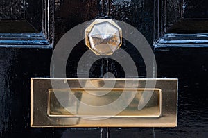 Metal mailbox and door knob