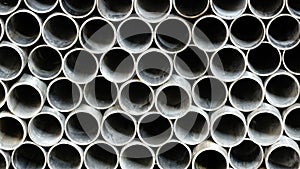 Metal of many  tubes  industrial background
