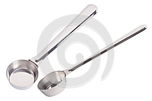 Metal measuring coffee spoon, scoop for portion control when using dried chocolate powders, frappe mix, milkshake powder and groun