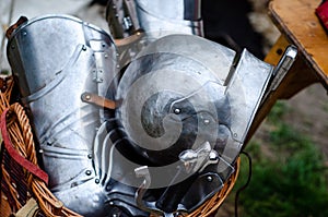 Metal medieval knight armor parts