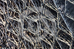 Metal mesh close up