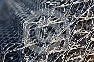 Metal mesh close up