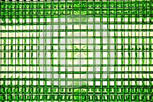 metal mesh with a square pattern on a bright lamp with gradient effect