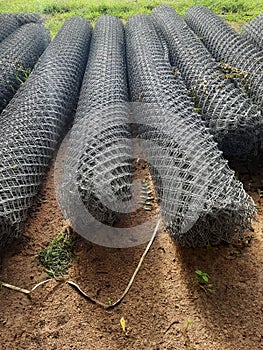 Metal mesh wire windings photo