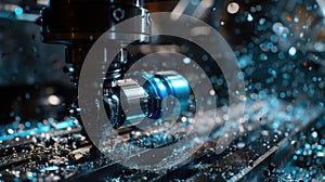 The metal milling machine. AI generated